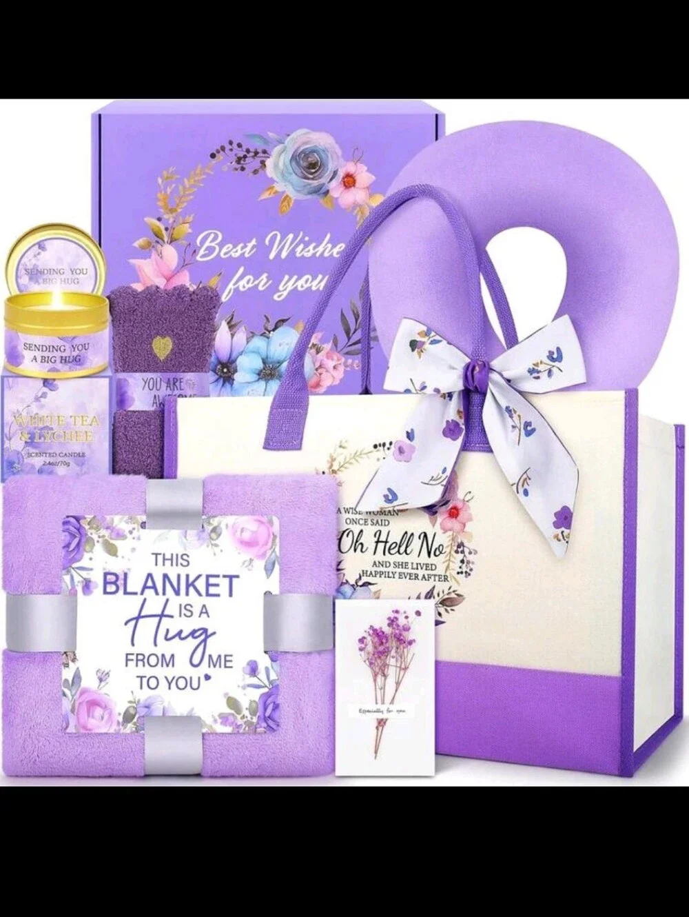 Lavender Bath & Body Gift Set – Purple Relaxation Collection